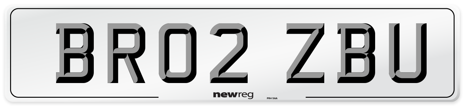 BR02 ZBU Number Plate from New Reg